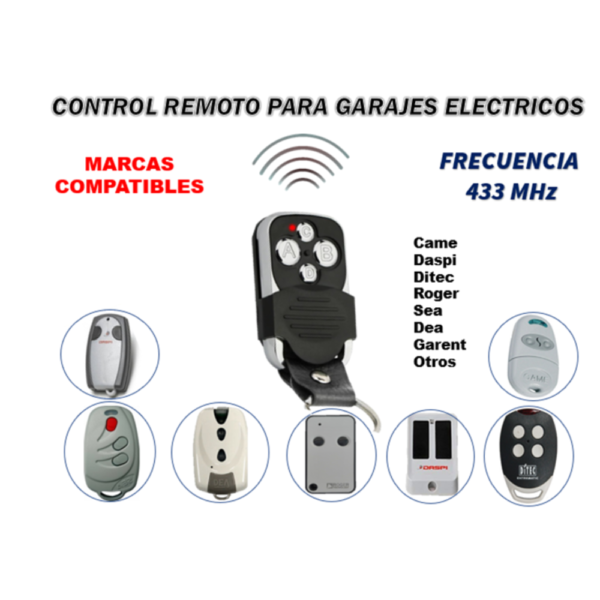Control remoto frecuencia 433 mhz puerta garaje