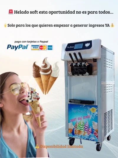 maquina de helado soft Maquina de helado soft yogurt / chocolate, varios sabores